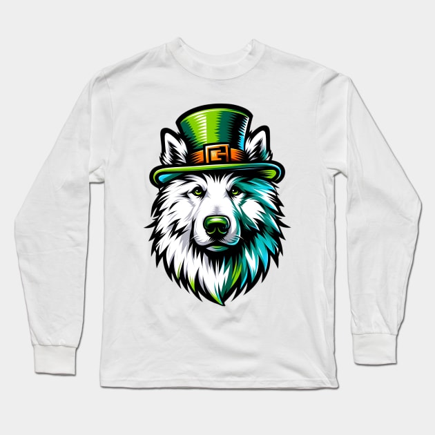 Croatian Sheepdog Celebrates Saint Patrick's Day Vividly Long Sleeve T-Shirt by ArtRUs